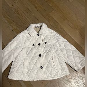 Burberry white quilted jacket size 3Y
